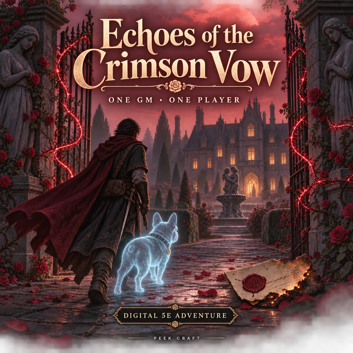 Echoes of the Crimson Vow — Peek Craft digital adventure