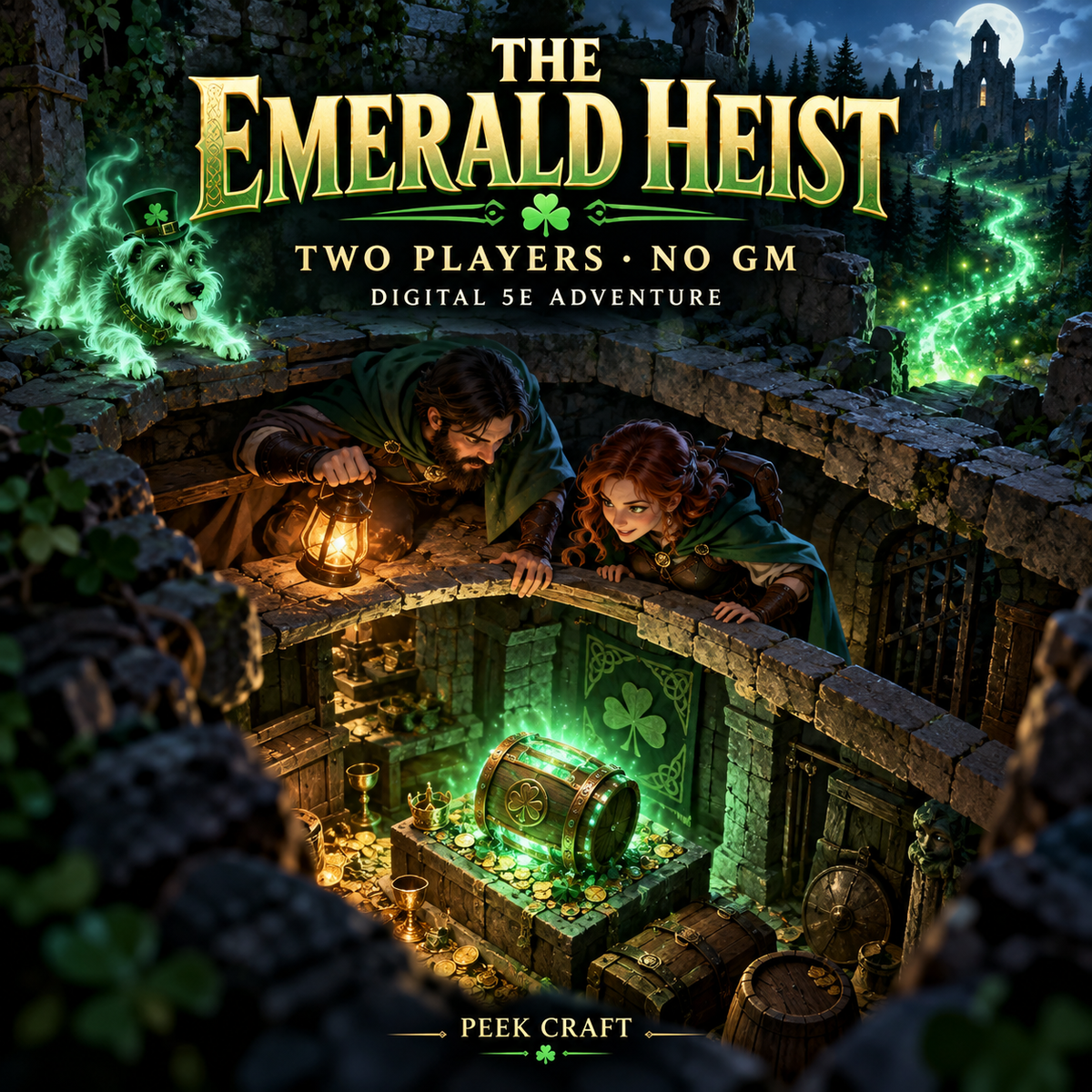 The Emerald Heist: The Stolen Magic Keg — Peek Craft digital adventure