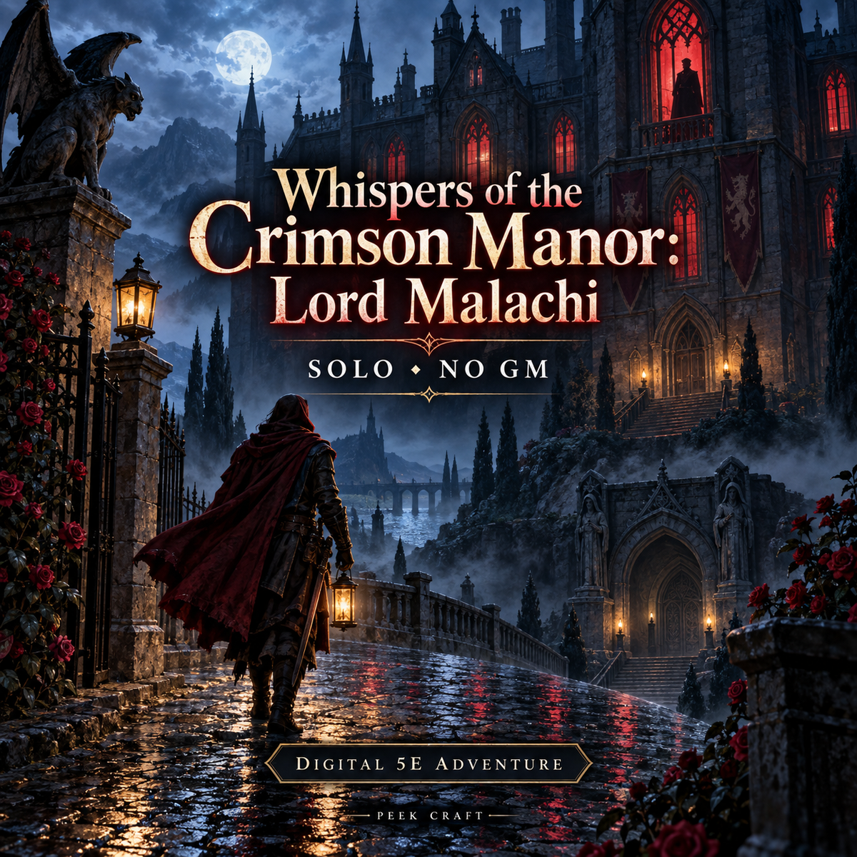 Whispers of the Crimson Manor: Lord Malachi — Peek Craft digital adventure