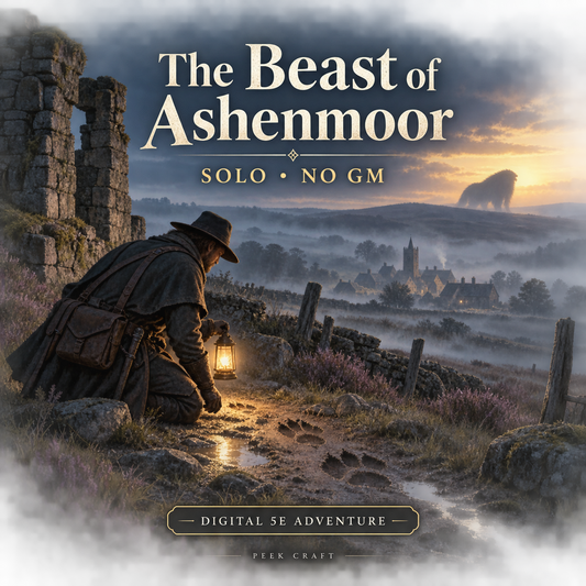 The Beast of Ashenmoor — Peek Craft digital adventure