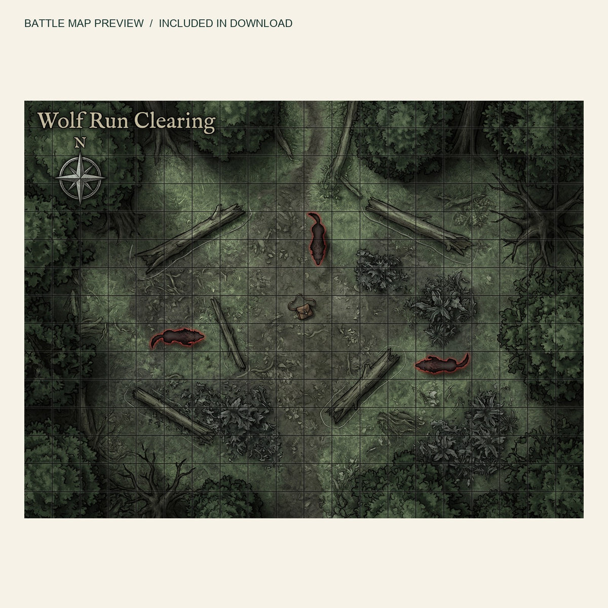 Actual map included with Whispers of the Withering Woods