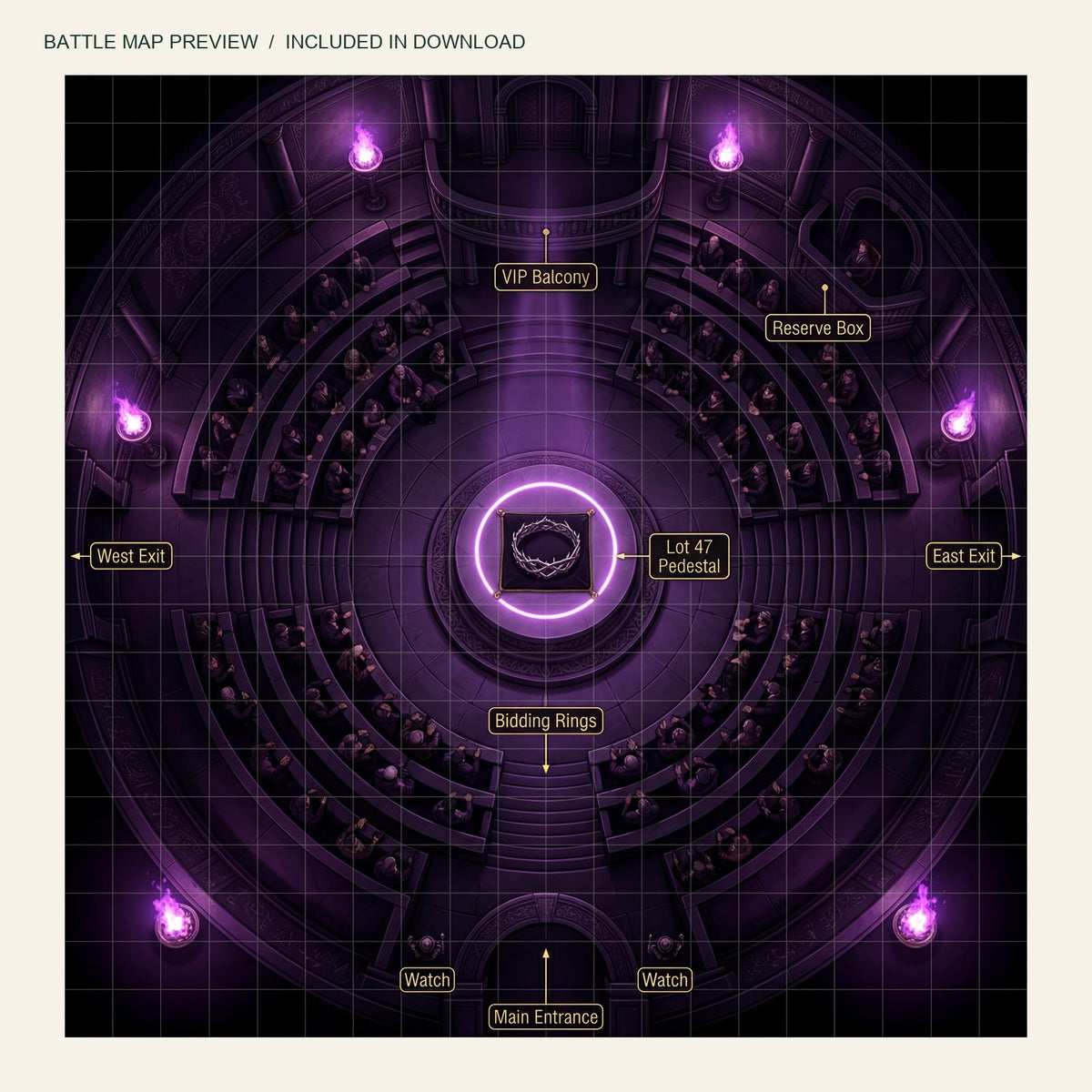 Actual map included with Midnight Market: The Veiled Gate