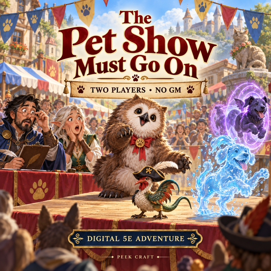 The Pet Show Must Go On — Peek Craft digital adventure