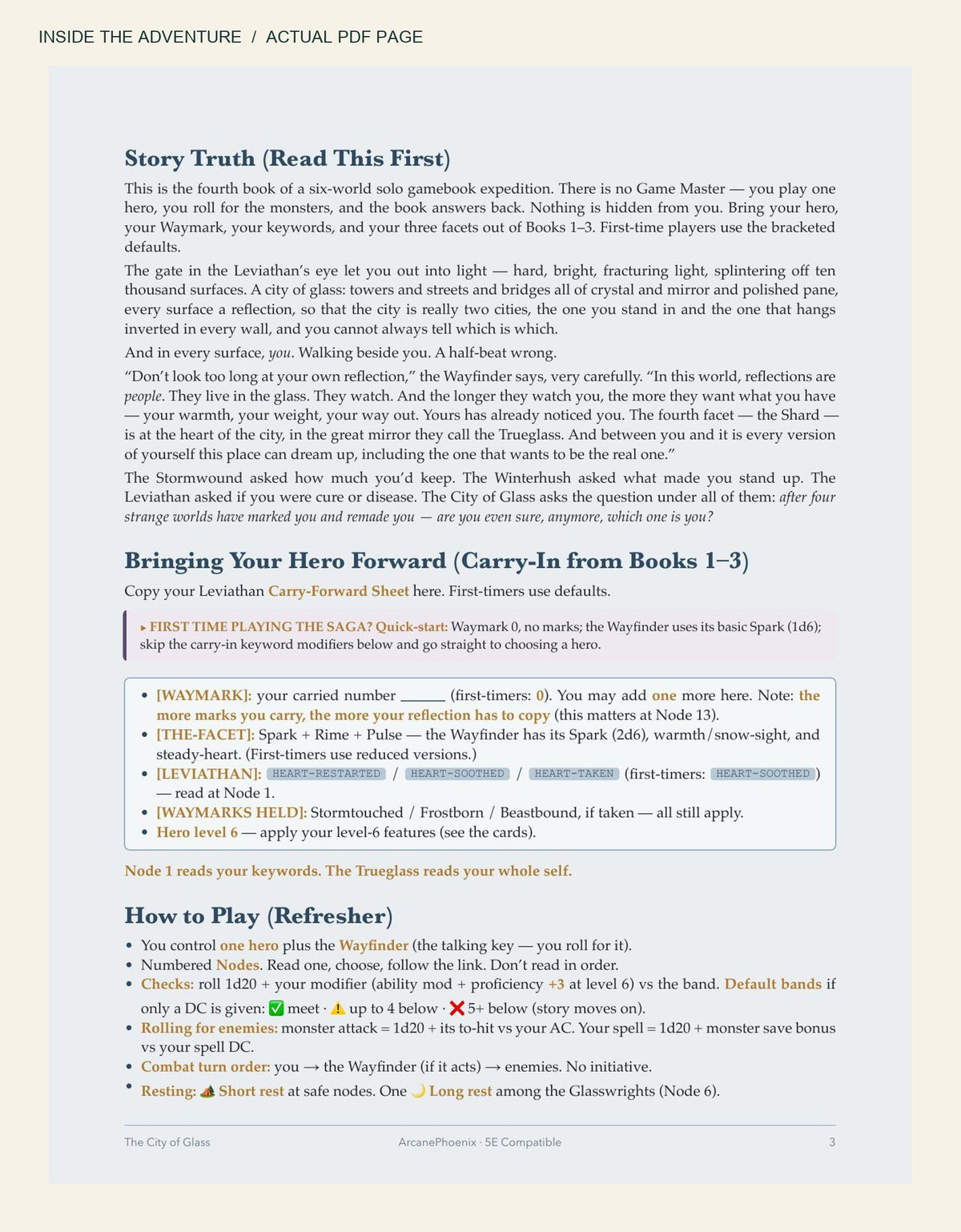 Actual page from The City of Glass PDF